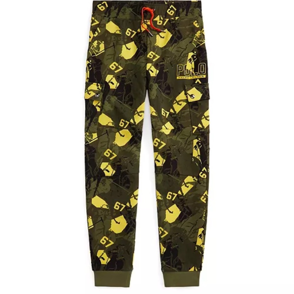 Polo Ralph Lauren Green and Yellow Camouflage Joggers